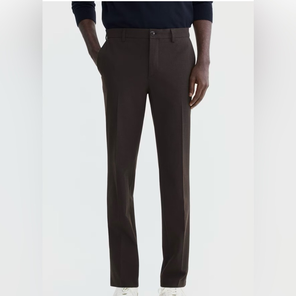 H&M Dark Brown Men's Dress Pants - Straight Leg